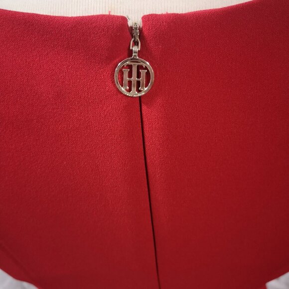 Tommy Hilfiger Ladies Size 4 Red Fit & Flare Sleeveless Dress - Picture 6 of 9